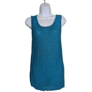 Chico's coral blue sleeveless knit tank top size (XL)